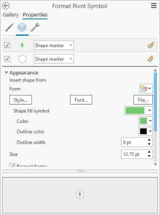 Format Point Symbol pane from Format Point Symbol pane from